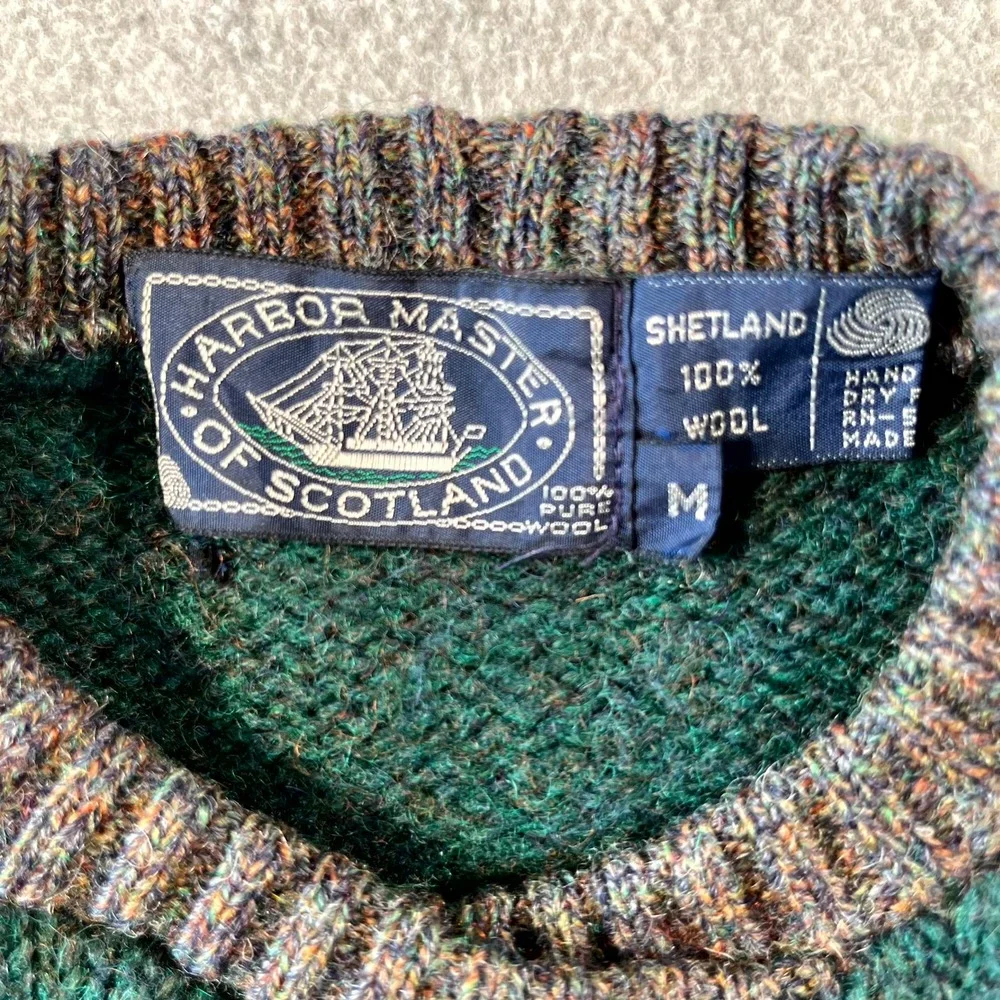 Vintage Shetland Wool Harbor Master Sweater Mens Medium